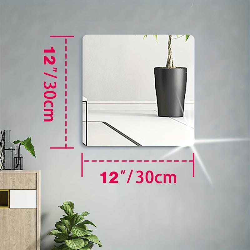 4pcs 3D Acrylic Mirror Stickers